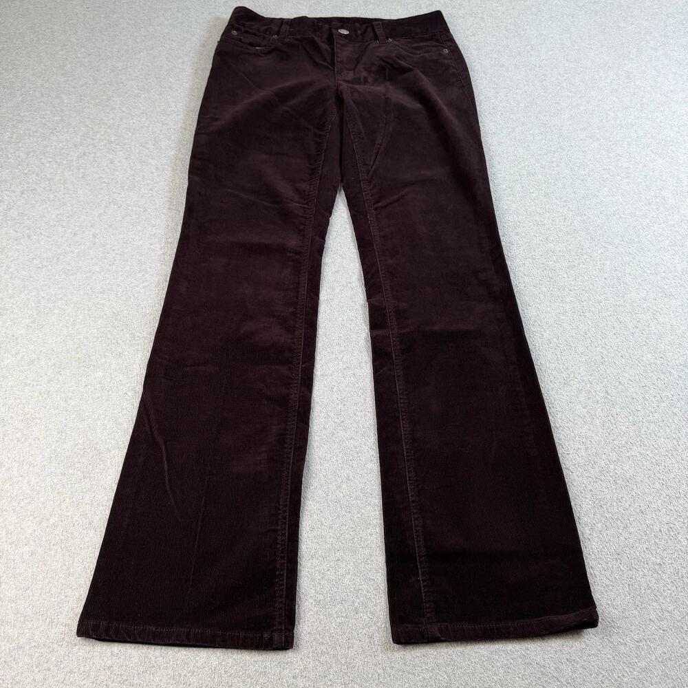 J Crew Pants Women 2R Brown Corduroy Straight Leg Heritage Academia Classic Y2K